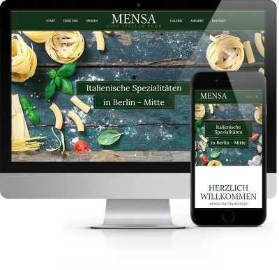 Webdesign Referenz - Mensa fine italian food