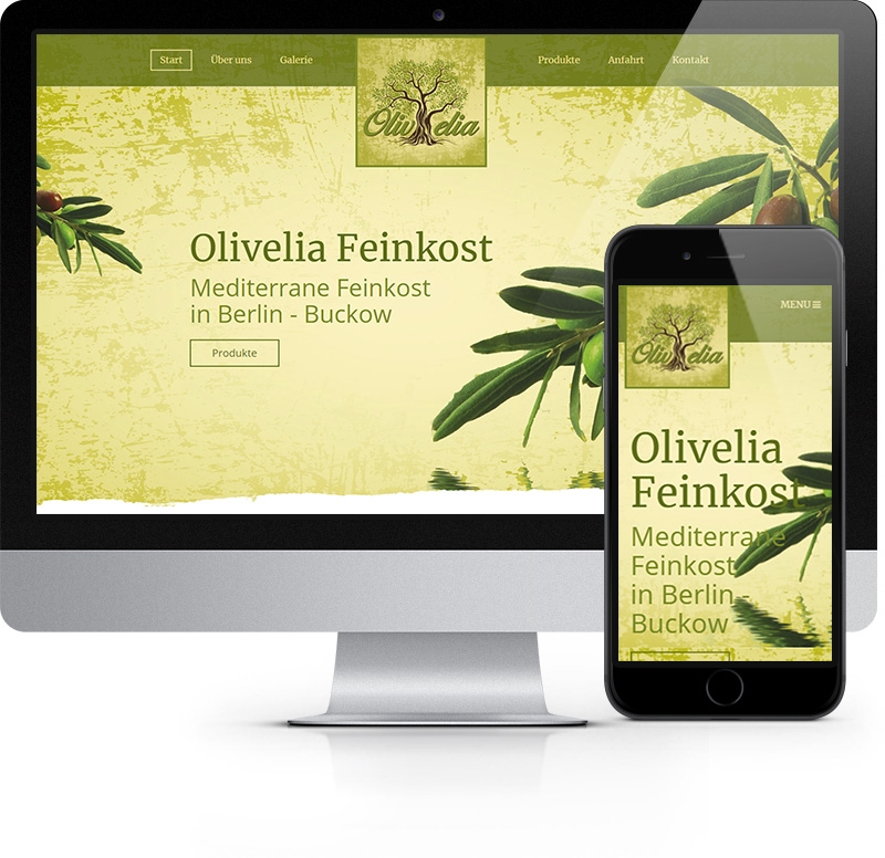 Webdesign Referenz Olivelia Feinkost