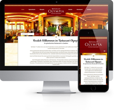 Webdesign Referenz - Restaurant Olympia