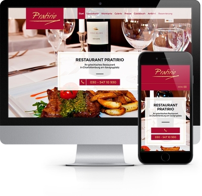 Webdesign Referenz - Restaurant Pratirio