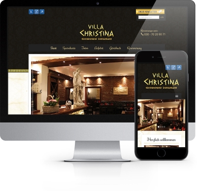 Webdesign Referenz - Restaurant Villa Christina